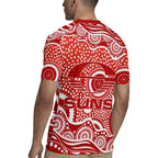 Gold Coast Suns Rugby Jersey Aboriginal Dot Pattern - Football Mascot Heritage Pride