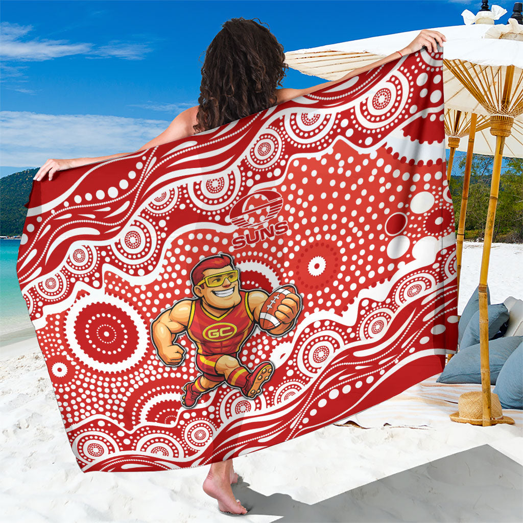 Gold Coast Suns Sarong Aboriginal Dot Pattern - Football Mascot Heritage Pride
