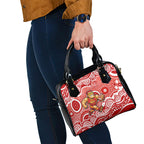 Gold Coast Suns Shoulder Handbag Aboriginal Dot Pattern - Football Mascot Heritage Pride
