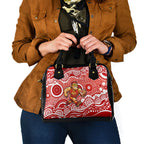 Gold Coast Suns Shoulder Handbag Aboriginal Dot Pattern - Football Mascot Heritage Pride