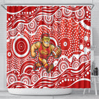 Gold Coast Suns Shower Curtain Aboriginal Dot Pattern - Football Mascot Heritage Pride