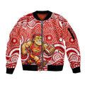 Gold Coast Suns Sleeve Zip Bomber Jacket Aboriginal Dot Pattern - Football Mascot Heritage Pride
