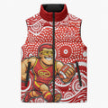 Gold Coast Suns Sleeveless Puffer Jacket Aboriginal Dot Pattern - Football Mascot Heritage Pride