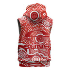 Gold Coast Suns Sleeveless Zip Hoodie Aboriginal Dot Pattern - Football Mascot Heritage Pride