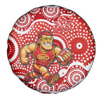 Gold Coast Suns Spare Tire Cover Aboriginal Dot Pattern - Football Mascot Heritage Pride