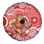 Gold Coast Suns Spare Tire Cover Aboriginal Dot Pattern - Football Mascot Heritage Pride