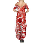 Gold Coast Suns Summer Maxi Dress Aboriginal Dot Pattern - Football Mascot Heritage Pride