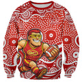 Gold Coast Suns Sweatshirt Aboriginal Dot Pattern - Football Mascot Heritage Pride