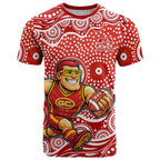 Gold Coast Suns T Shirt Aboriginal Dot Pattern - Football Mascot Heritage Pride