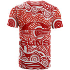 Gold Coast Suns T Shirt Aboriginal Dot Pattern - Football Mascot Heritage Pride