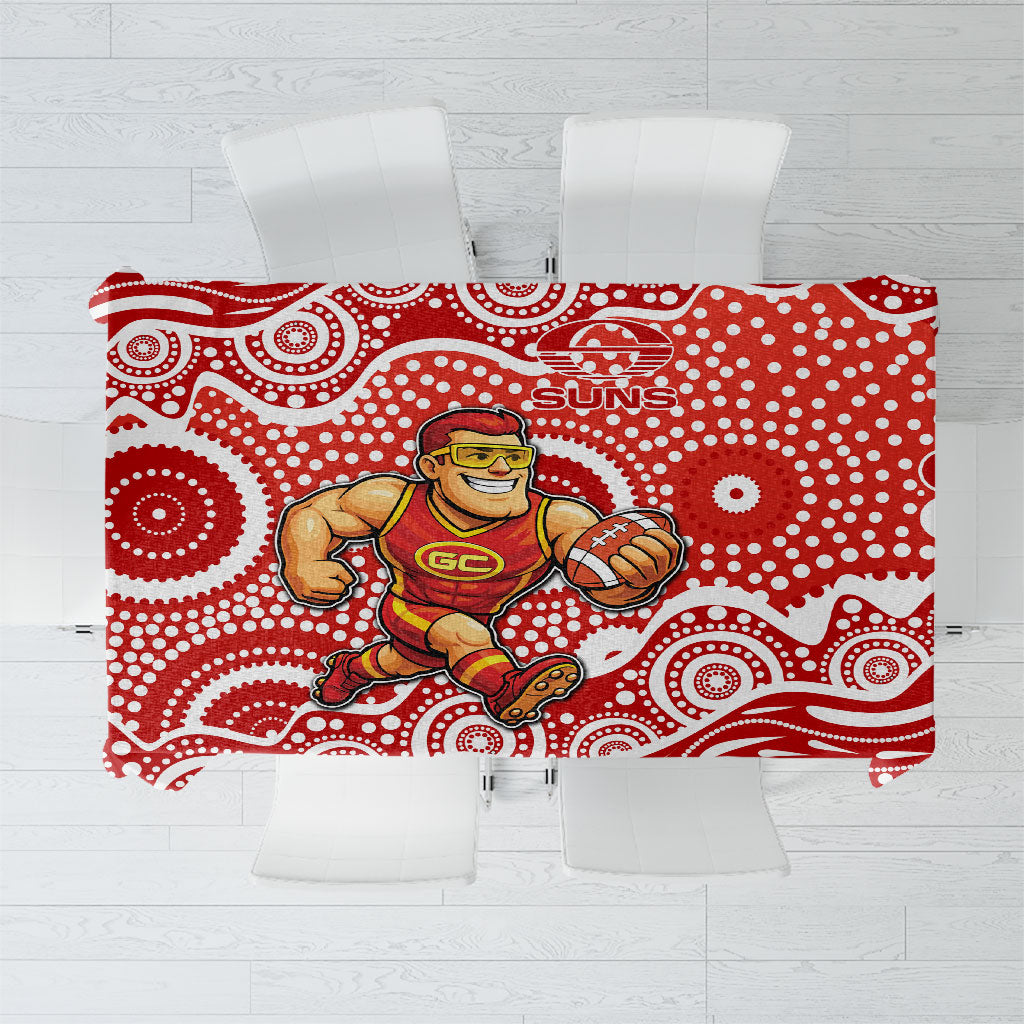 Gold Coast Suns Tablecloth Aboriginal Dot Pattern - Football Mascot Heritage Pride