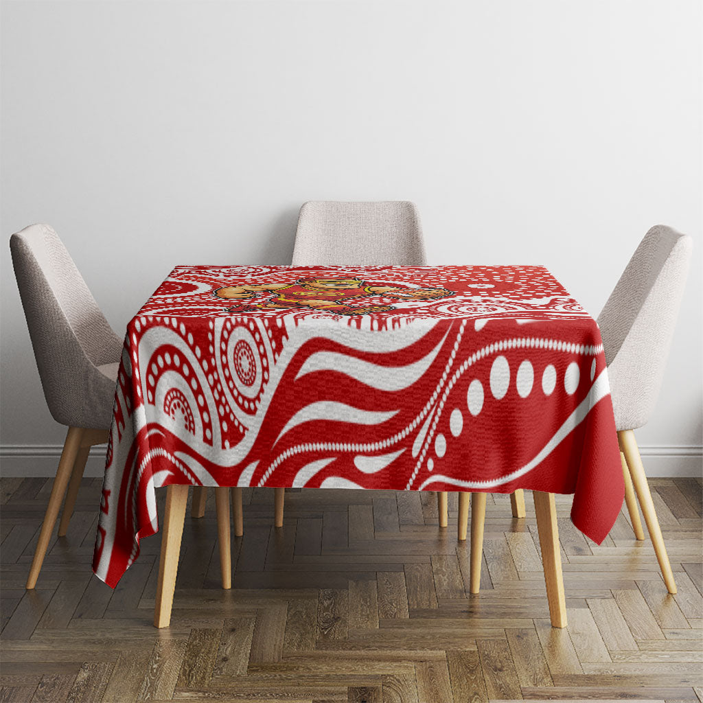 Gold Coast Suns Tablecloth Aboriginal Dot Pattern - Football Mascot Heritage Pride