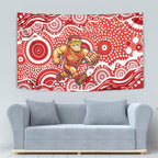 Gold Coast Suns Tapestry Aboriginal Dot Pattern - Football Mascot Heritage Pride