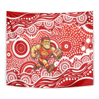 Gold Coast Suns Tapestry Aboriginal Dot Pattern - Football Mascot Heritage Pride