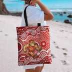 Gold Coast Suns Tote Bag Aboriginal Dot Pattern - Football Mascot Heritage Pride