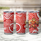 Gold Coast Suns Tumbler Cup Aboriginal Dot Pattern - Football Mascot Heritage Pride