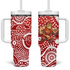 Gold Coast Suns Tumbler With Handle Aboriginal Dot Pattern - Football Mascot Heritage Pride