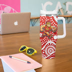Gold Coast Suns Tumbler With Handle Aboriginal Dot Pattern - Football Mascot Heritage Pride