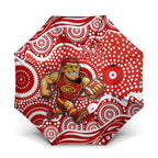 Gold Coast Suns Umbrella Aboriginal Dot Pattern - Football Mascot Heritage Pride
