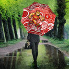 Gold Coast Suns Umbrella Aboriginal Dot Pattern - Football Mascot Heritage Pride