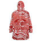 Gold Coast Suns Wearable Blanket Hoodie Aboriginal Dot Pattern - Football Mascot Heritage Pride