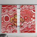 Gold Coast Suns Window Curtain Aboriginal Dot Pattern - Football Mascot Heritage Pride