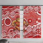 Gold Coast Suns Window Curtain Aboriginal Dot Pattern - Football Mascot Heritage Pride
