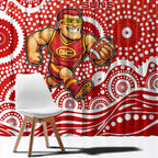 Gold Coast Suns Window Curtain Aboriginal Dot Pattern - Football Mascot Heritage Pride