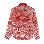Gold Coast Suns Women Casual Shirt Aboriginal Dot Pattern - Football Mascot Heritage Pride