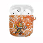 Greater Western Sydney Giants AirPods Case Aboriginal Dot Pattern - Football Mascot Heritage Pride