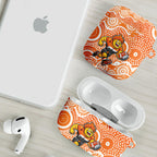 Greater Western Sydney Giants AirPods Case Aboriginal Dot Pattern - Football Mascot Heritage Pride