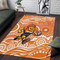 Greater Western Sydney Giants Area Rug Aboriginal Dot Pattern - Football Mascot Heritage Pride