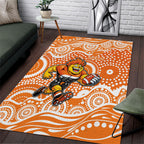 Greater Western Sydney Giants Area Rug Aboriginal Dot Pattern - Football Mascot Heritage Pride