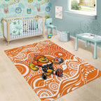 Greater Western Sydney Giants Area Rug Aboriginal Dot Pattern - Football Mascot Heritage Pride