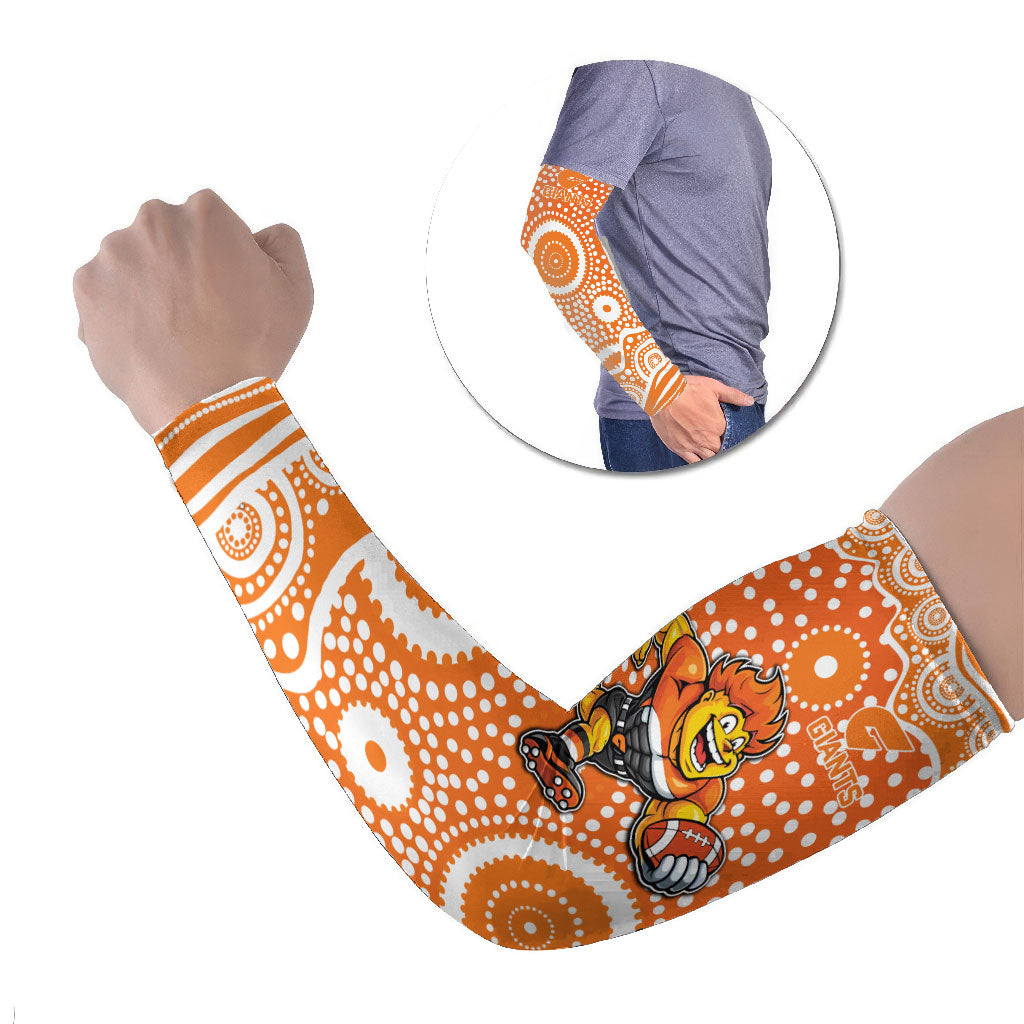 Greater Western Sydney Giants Arm Sleeves Aboriginal Dot Pattern - Football Mascot Heritage Pride