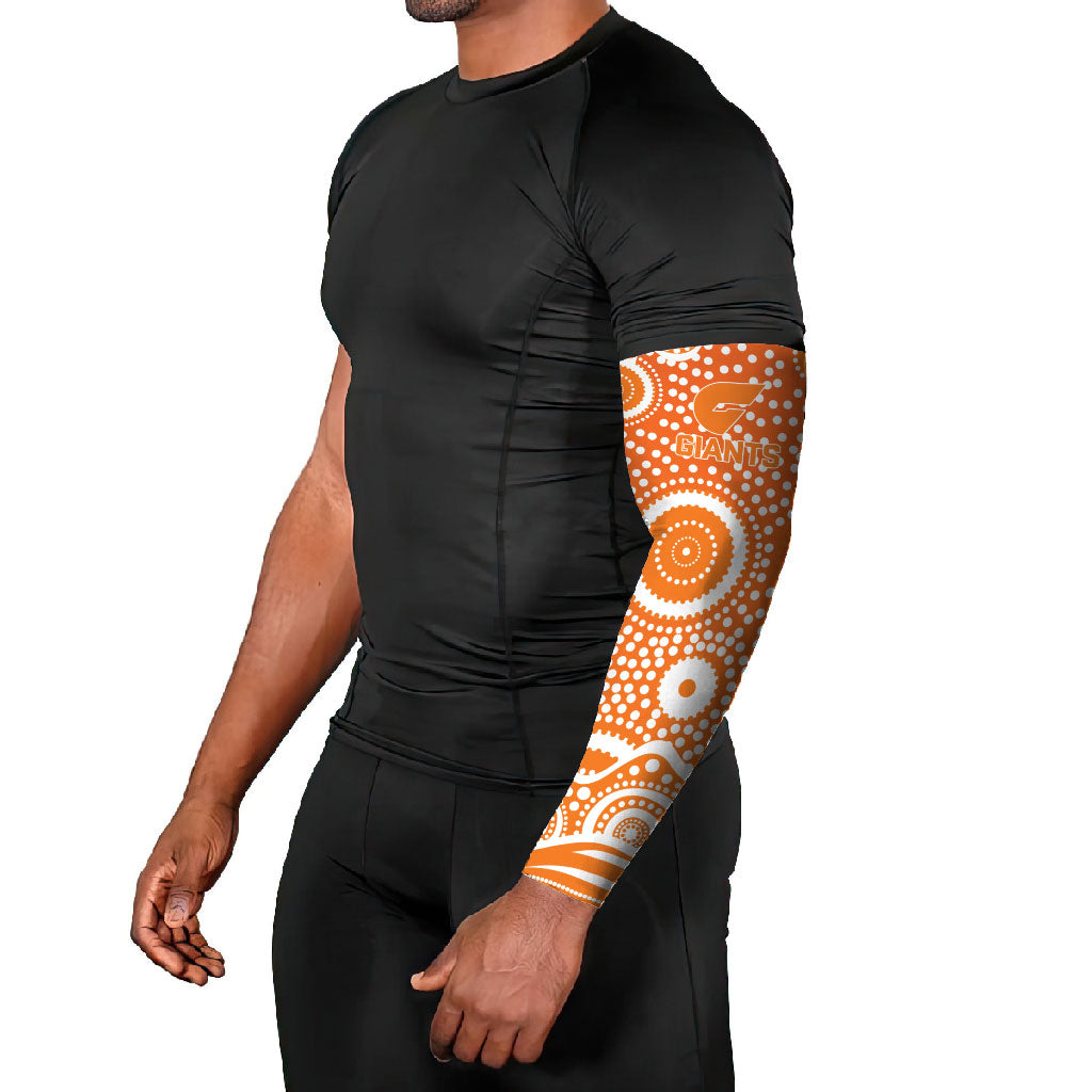Greater Western Sydney Giants Arm Sleeves Aboriginal Dot Pattern - Football Mascot Heritage Pride