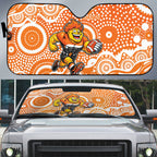 Greater Western Sydney Giants Auto Sun Shade Aboriginal Dot Pattern - Football Mascot Heritage Pride