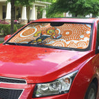 Greater Western Sydney Giants Auto Sun Shade Aboriginal Dot Pattern - Football Mascot Heritage Pride