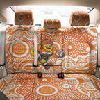 Greater Western Sydney Giants Back Car Seat Cover Aboriginal Dot Pattern - Football Mascot Heritage Pride