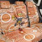 Greater Western Sydney Giants Back Car Seat Cover Aboriginal Dot Pattern - Football Mascot Heritage Pride