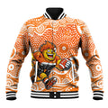 Greater Western Sydney Giants Baseball Jacket Aboriginal Dot Pattern - Football Mascot Heritage Pride