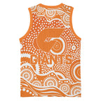 Greater Western Sydney Giants Basketball Jersey Aboriginal Dot Pattern - Football Mascot Heritage Pride