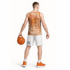 Greater Western Sydney Giants Basketball Jersey Aboriginal Dot Pattern - Football Mascot Heritage Pride