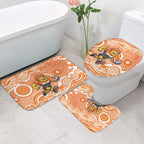 Greater Western Sydney Giants Bathroom Set Aboriginal Dot Pattern - Football Mascot Heritage Pride