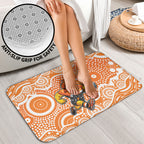 Greater Western Sydney Giants Bathroom Set Aboriginal Dot Pattern - Football Mascot Heritage Pride
