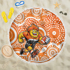 Greater Western Sydney Giants Beach Blanket Aboriginal Dot Pattern - Football Mascot Heritage Pride