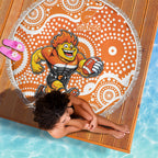 Greater Western Sydney Giants Beach Blanket Aboriginal Dot Pattern - Football Mascot Heritage Pride