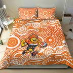 Greater Western Sydney Giants Bedding Set Aboriginal Dot Pattern - Football Mascot Heritage Pride