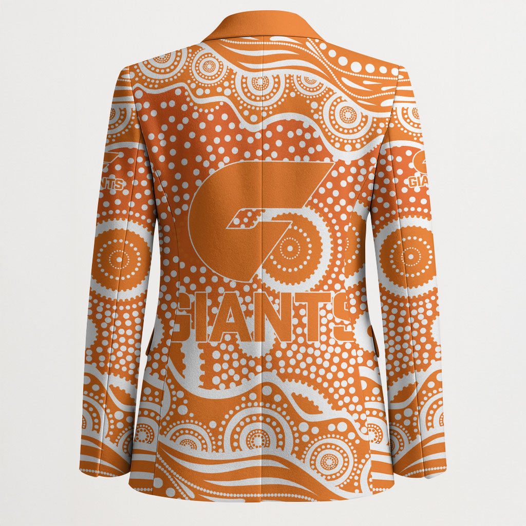 Greater Western Sydney Giants Blazer Aboriginal Dot Pattern - Football Mascot Heritage Pride