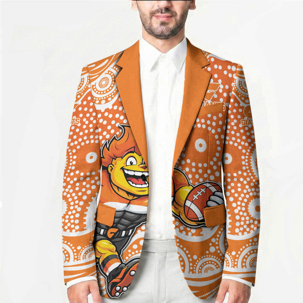Greater Western Sydney Giants Blazer Aboriginal Dot Pattern - Football Mascot Heritage Pride